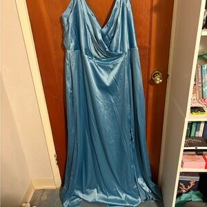 David's Bridal Blue Gown